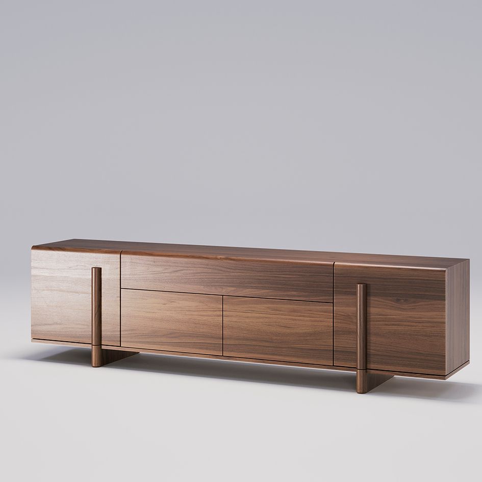 Brutalist walnut sideboard