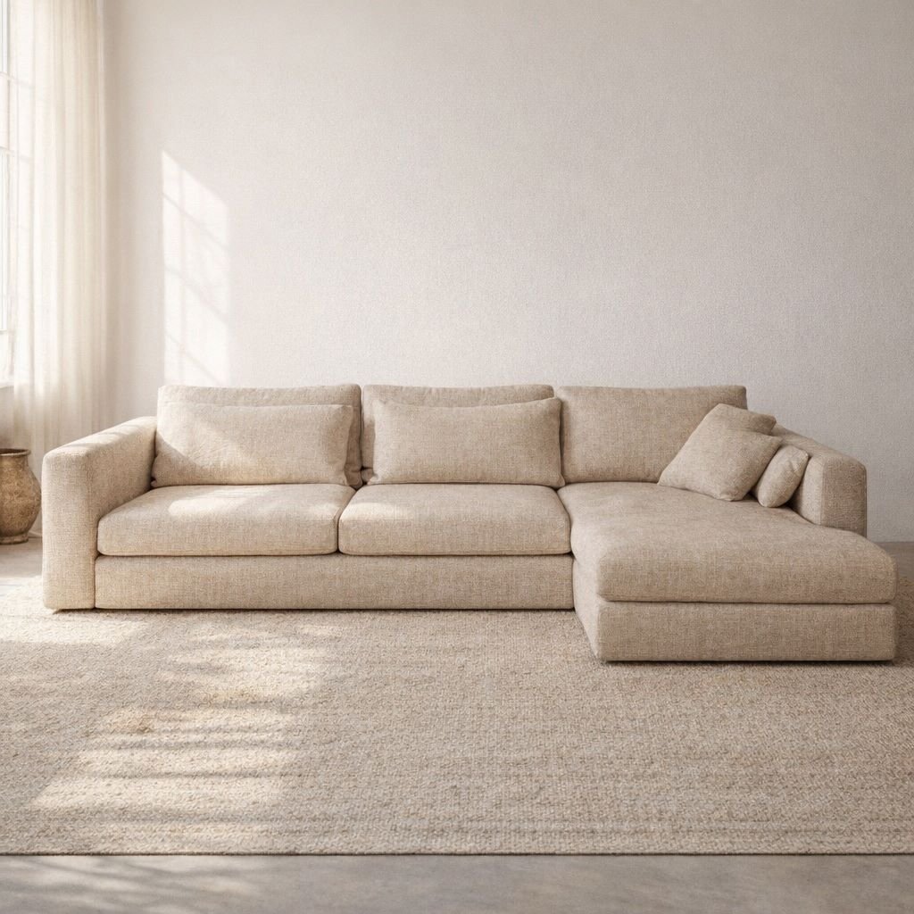 bessborough sofa in linen flax